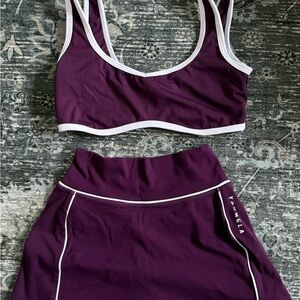 YoungLA Purple shorts and bra set